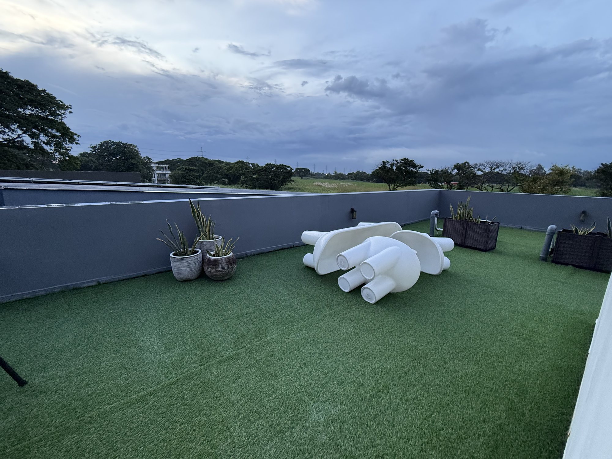 The outdoor terrace